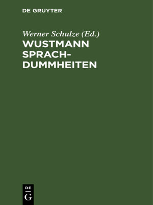 cover image of Wustmann Sprachdummheiten